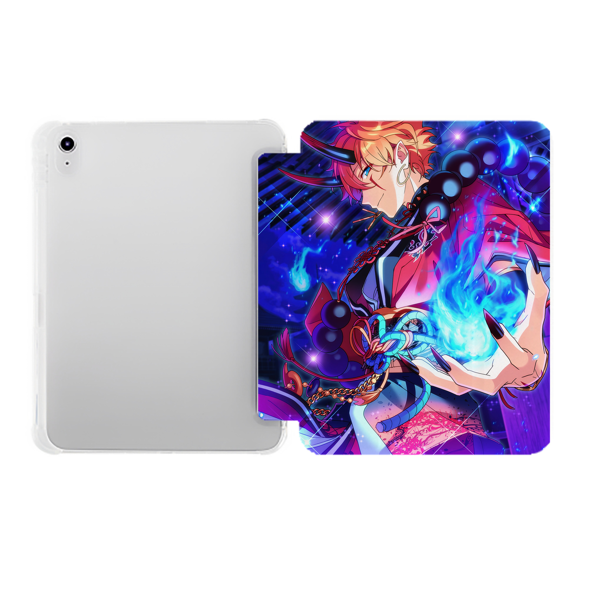 （画像用） あんさんぶるスターズ! Ensemble Stars IPad ケース ペン収納付き 三つ折りスタンド PUレザー×シリコン 対応機種9.5/10.5/10.9インチ